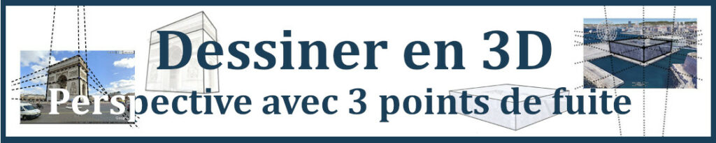 Dessiner en 3D: perspective avec 3 points de fuyante