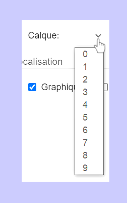 Image expliquant comment choisir le calque d'un objet dans GeoGebra.