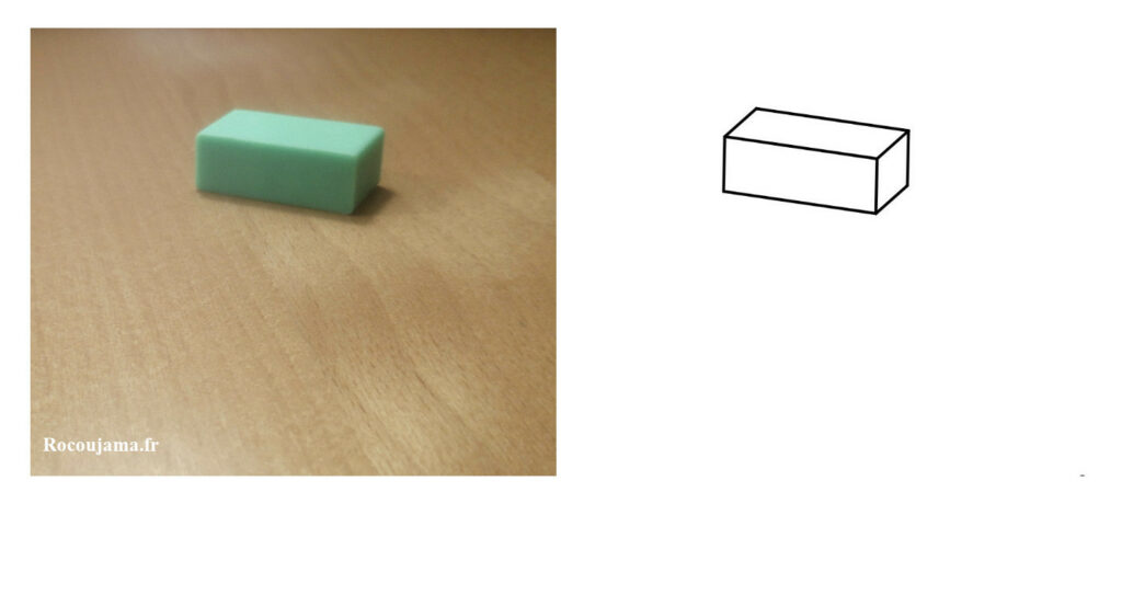 Gomme en forme de pavé droit